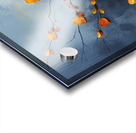 orange wall flowers Acrylic print