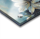 WHITE FLOWERS BUTTERFLY Acrylic print