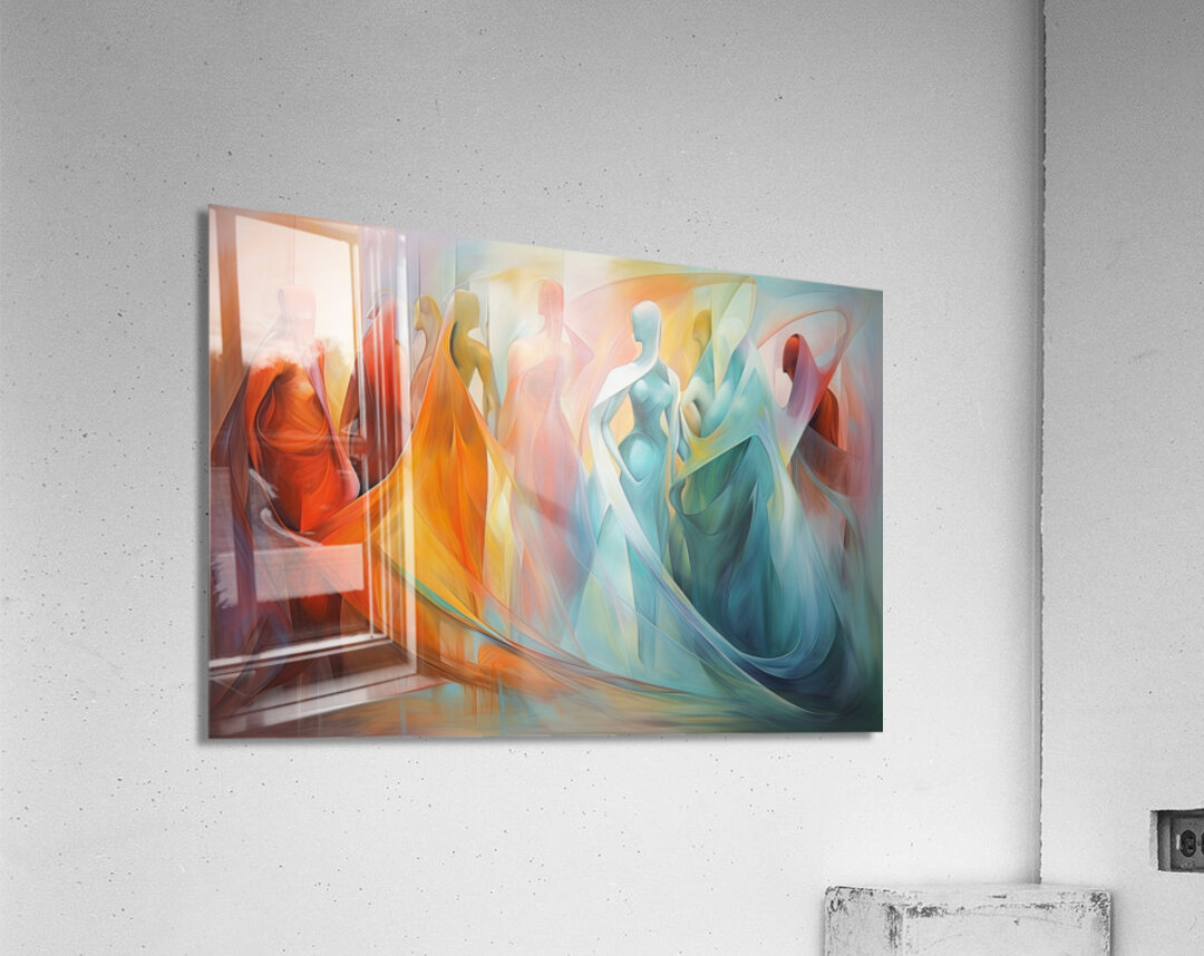 figures in colors Acrylic Print