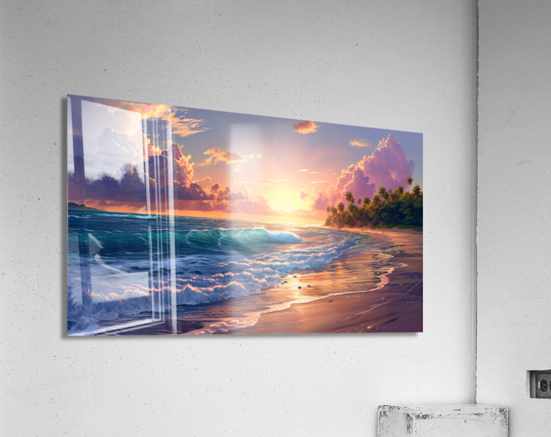 Tropical Wave Surf Acrylic Print