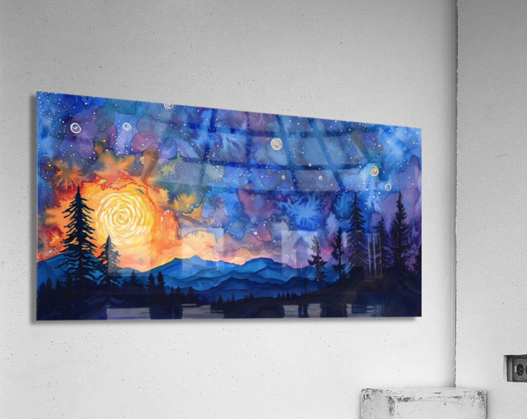 night fantasy stars Acrylic Print