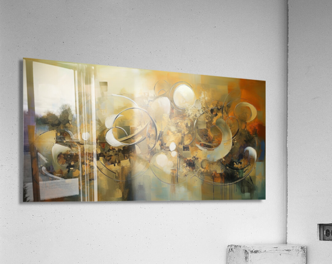 gold art brushes 2 Acrylic Print