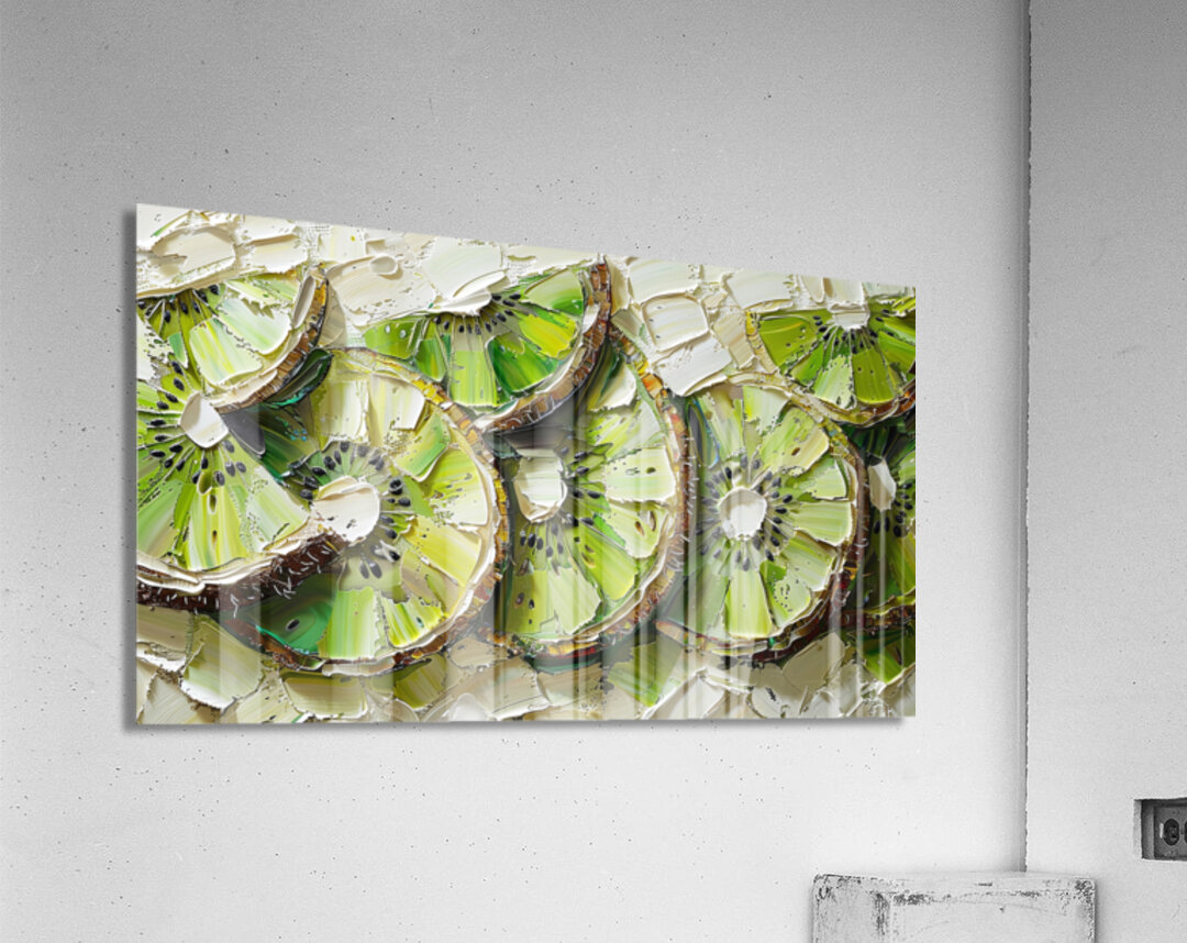 slices kiwi Acrylic Print