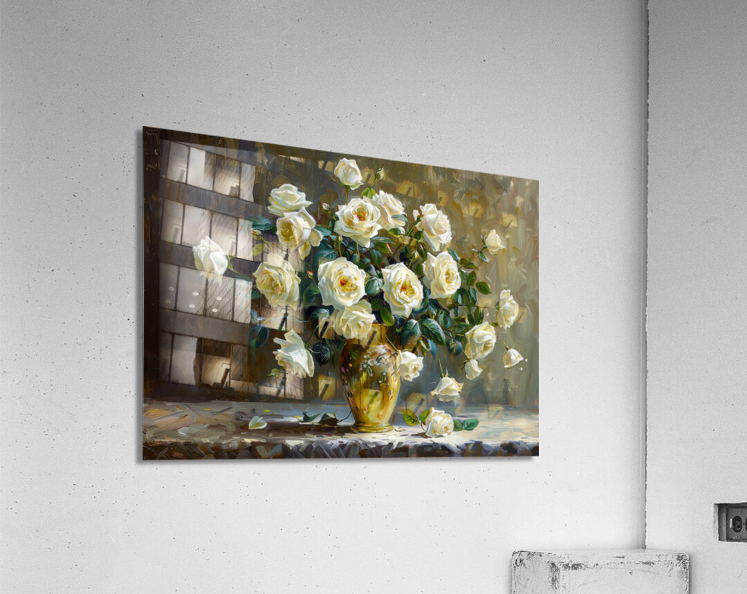 White roses Acrylic Print