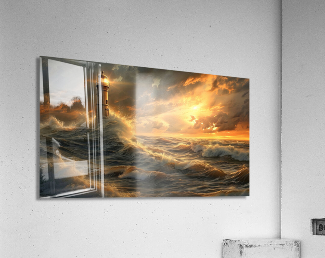 fury of the ocean Acrylic Print