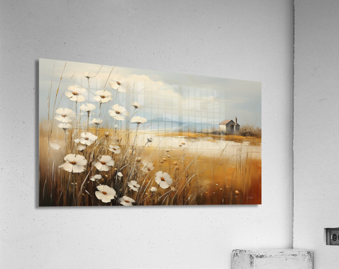 flowers on the road Acrylic Print