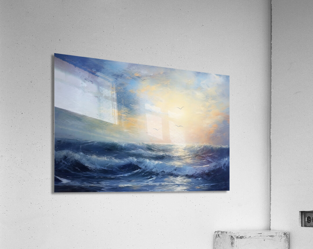 ocean swell sunset Acrylic Print