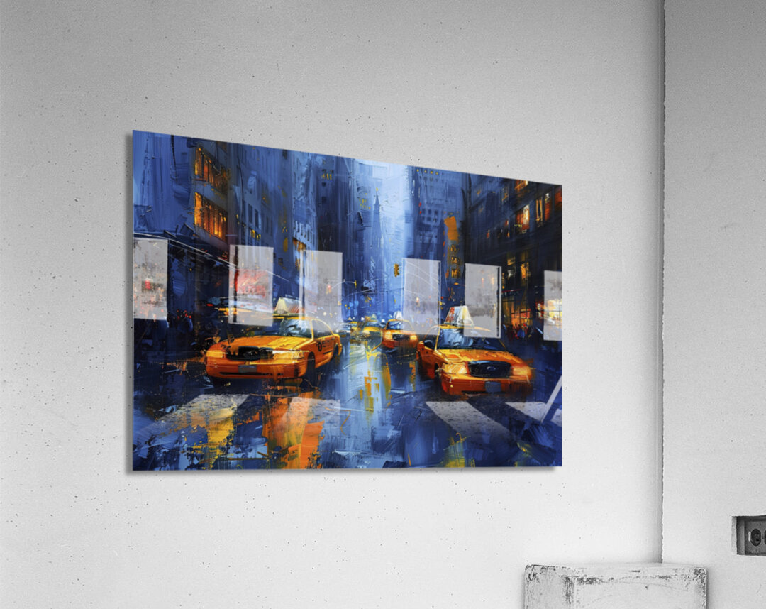 New York New York with brushstrokes Acrylic Print