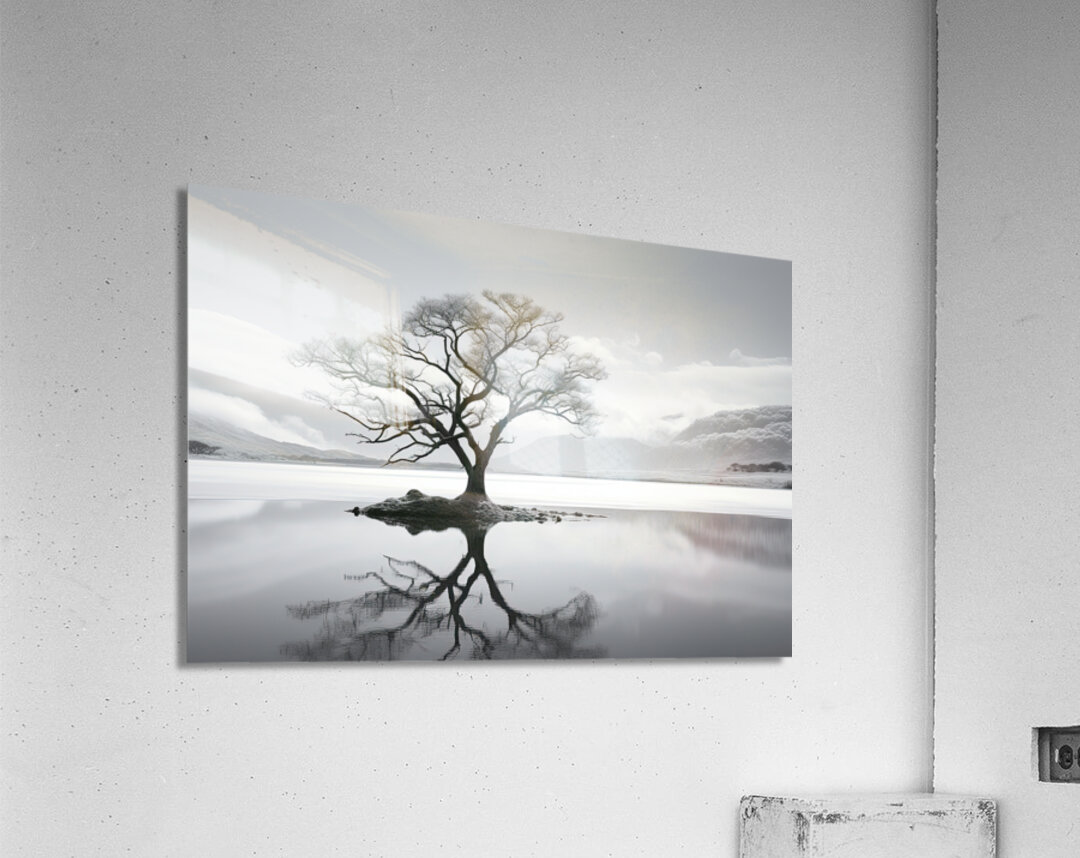 lake tree reflections Acrylic Print