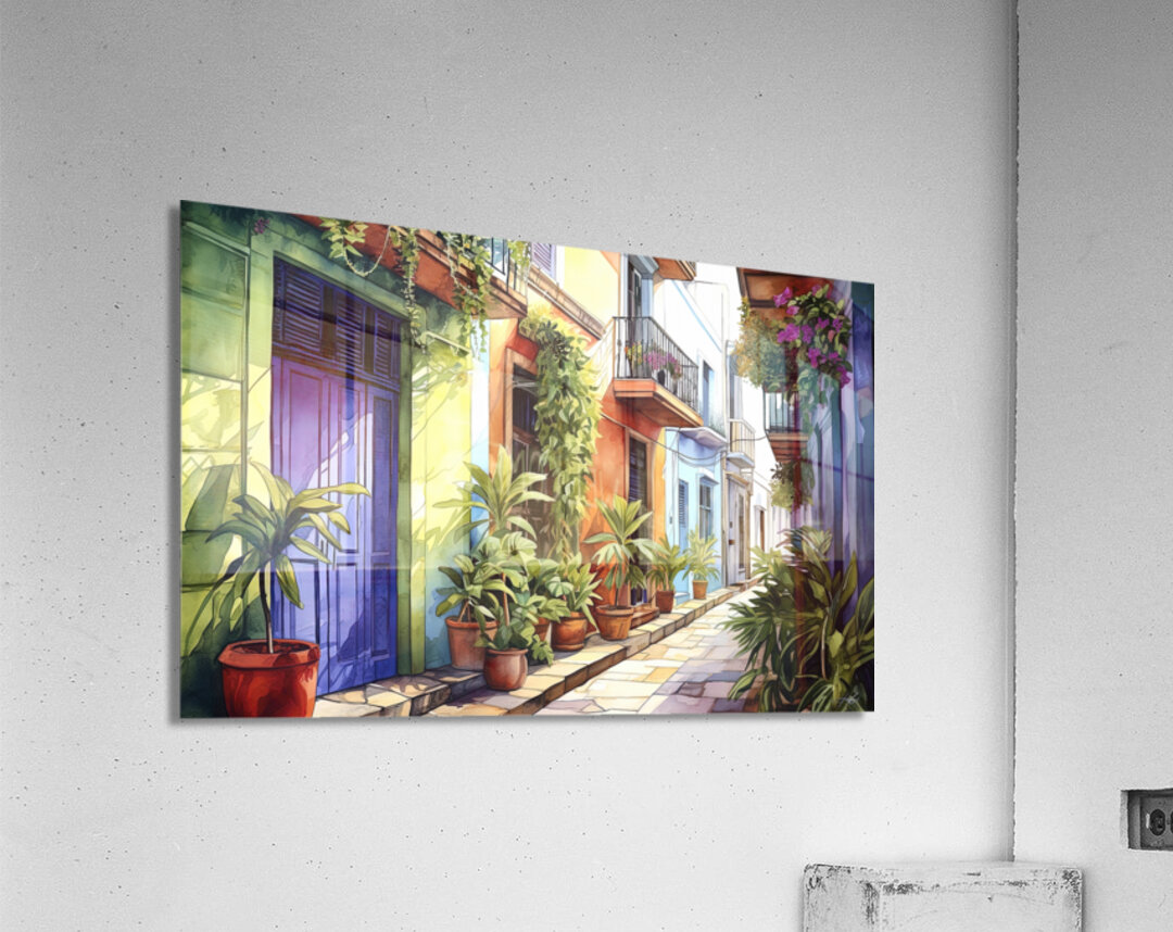 STREET ON THE ISLAND Acrylic Print