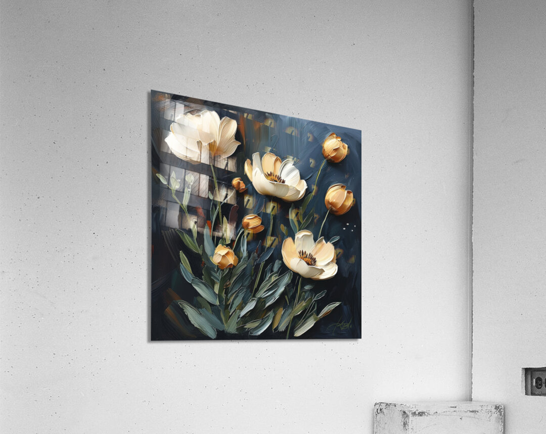 flowers with thick brush Acrylic Print