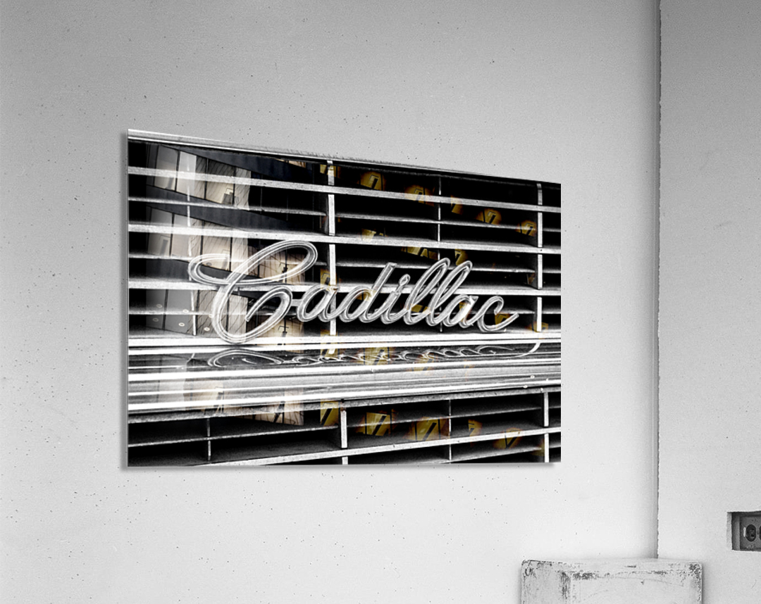 Cadillac Silver Sign 1955 Acrylic Print