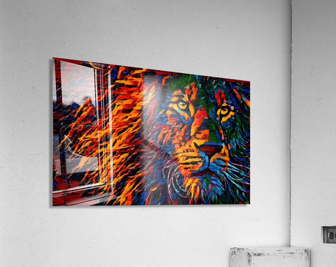 Lion in Colors Acrylic Print