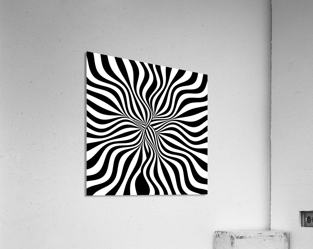 BACK WHITE LINES Acrylic Print