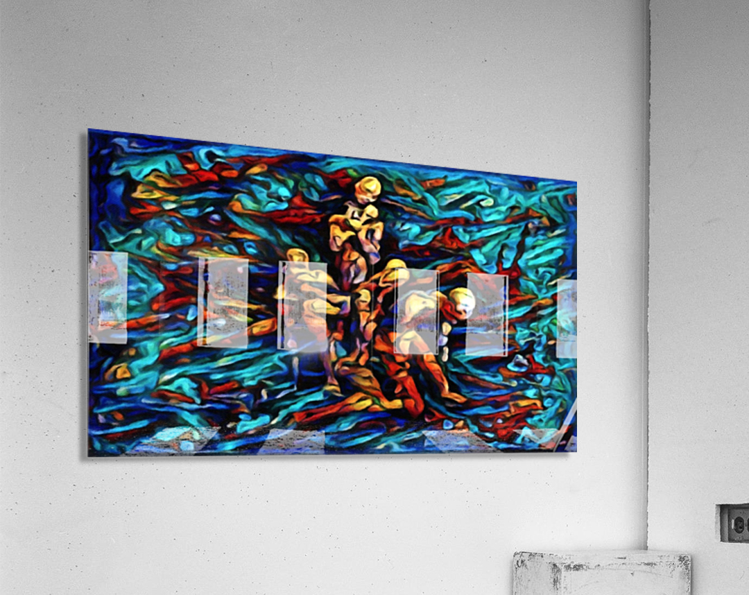 HUMANS BLUE Acrylic Print