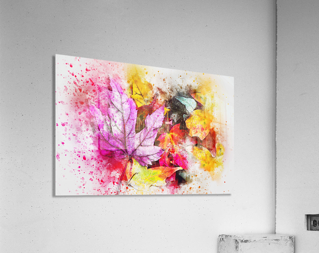 AUTUMN LEAVES SPLASH OUT Acrylic Print