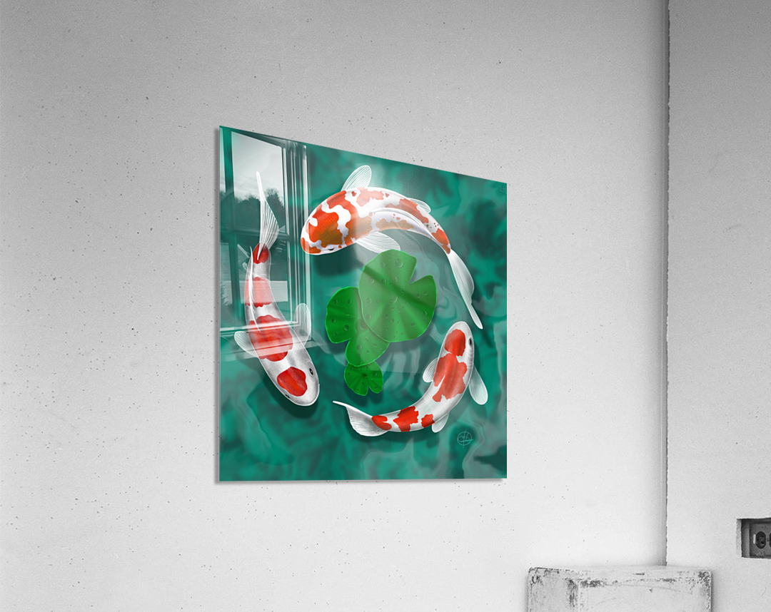 Circle Goldfish  Acrylic Print