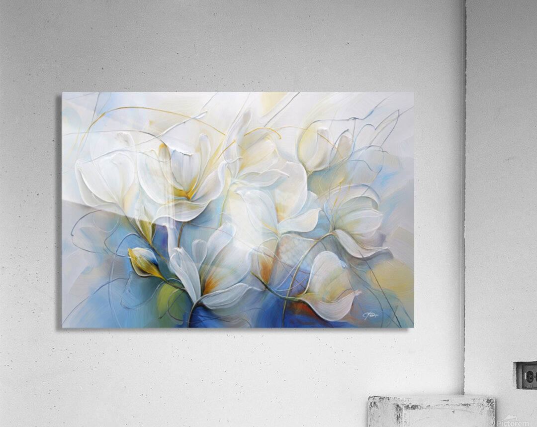 Blue Day Flowers Acrylic Print