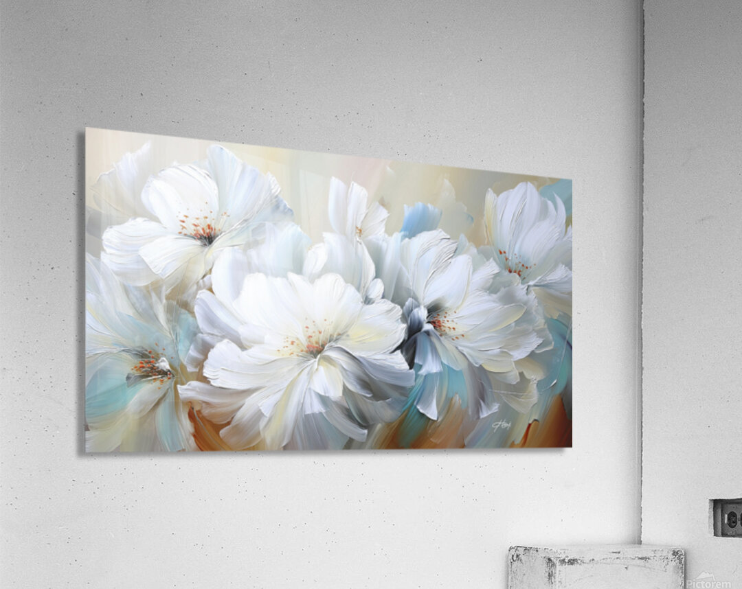 White Flowers Spring Acrylic Print
