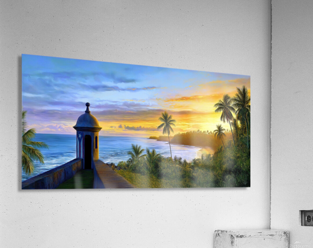 PUERTO RICO ISLAND FLAG By George Bloise Acrylic Print