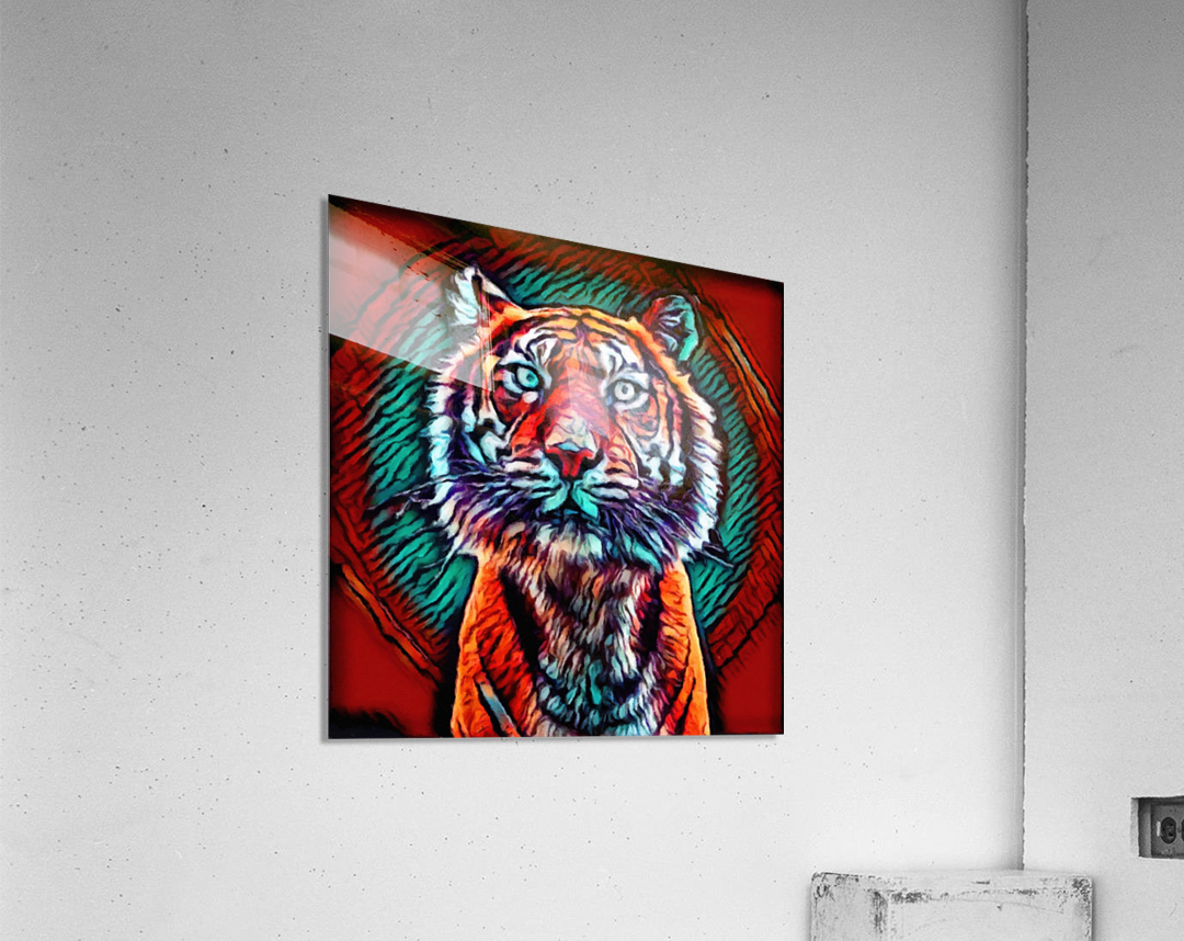Tiger Color Face Acrylic Print