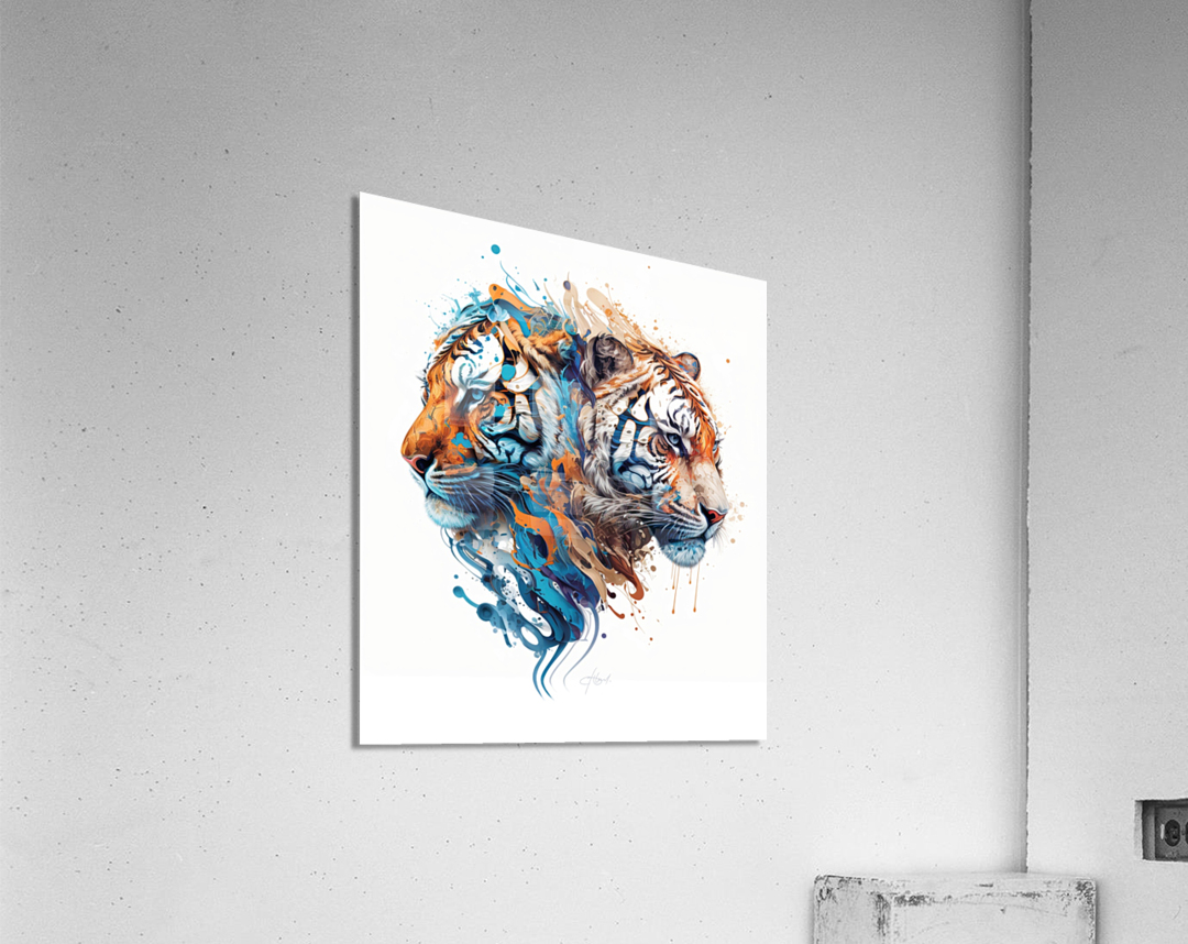 tigers in colors Acrylic Print