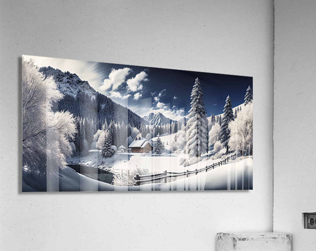 winter in the mountains Acrylic Print