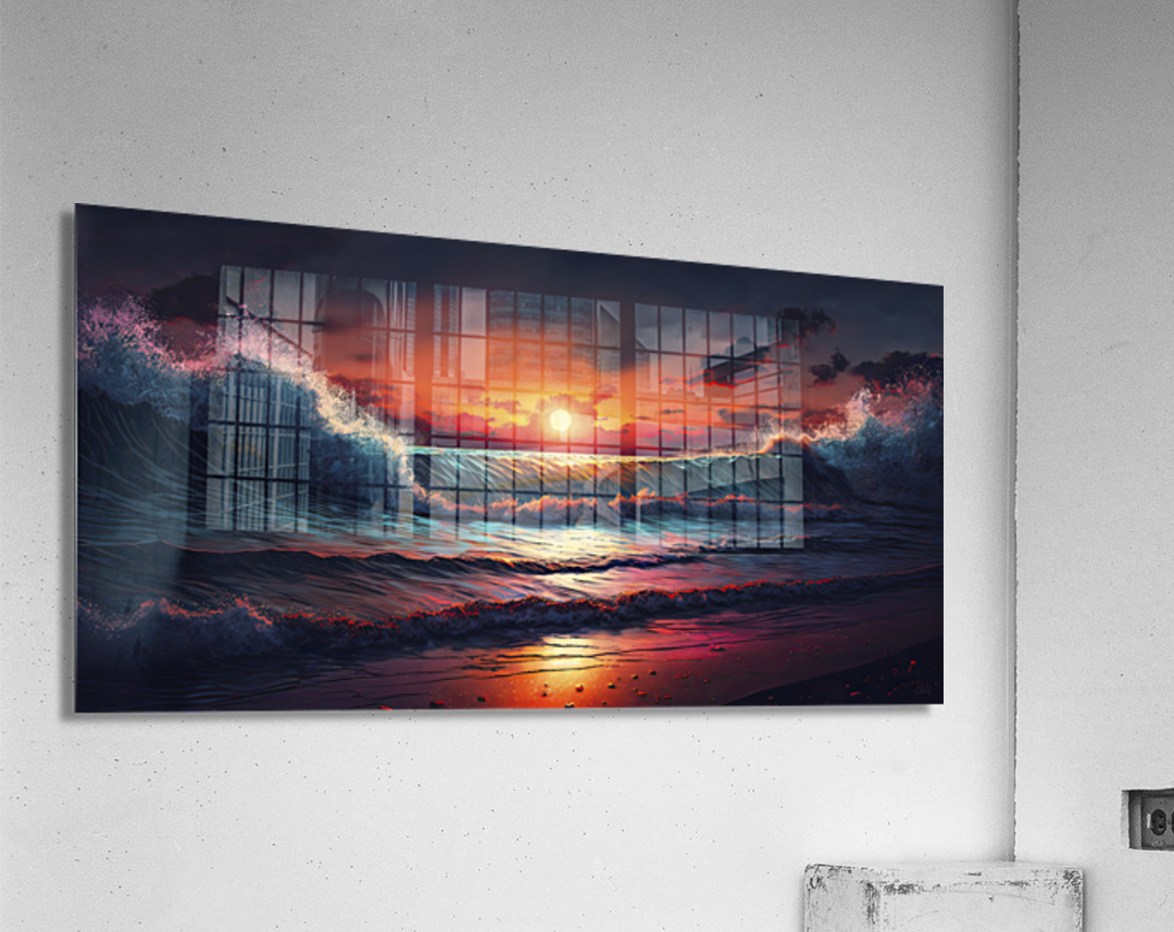 orange sunset Acrylic Print