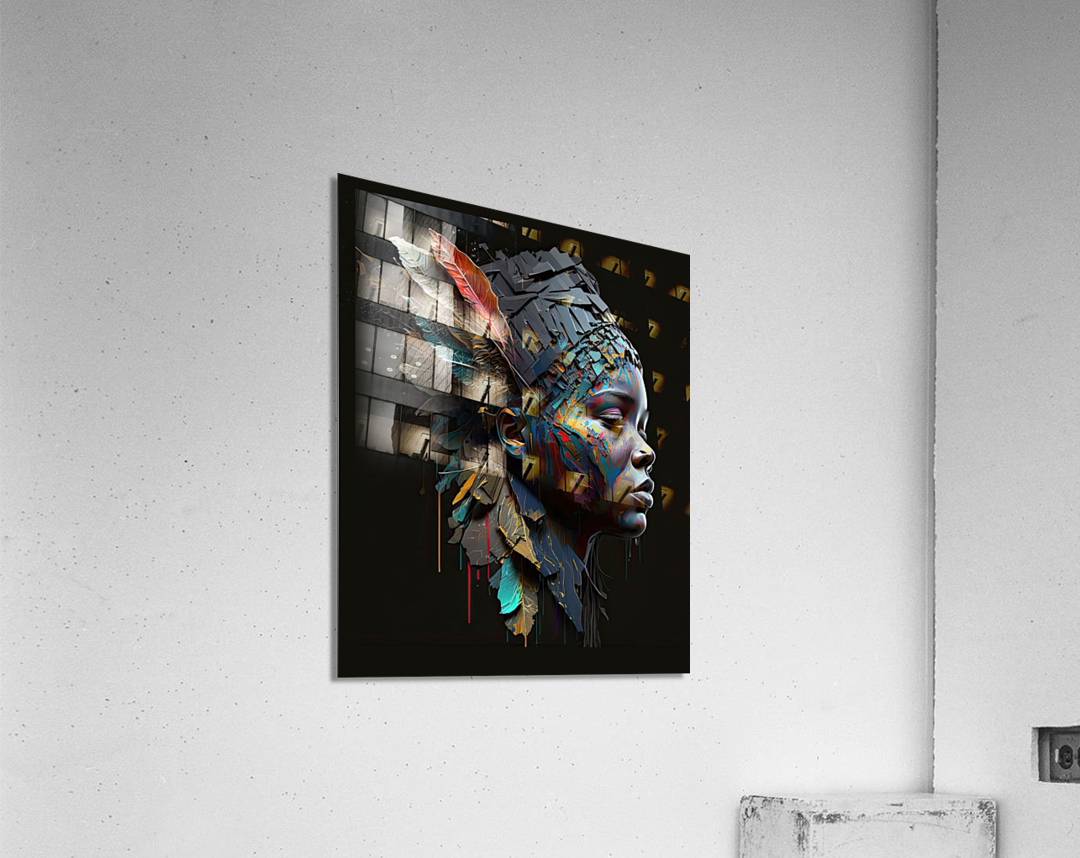 female warrior sculpture Acrylic Print