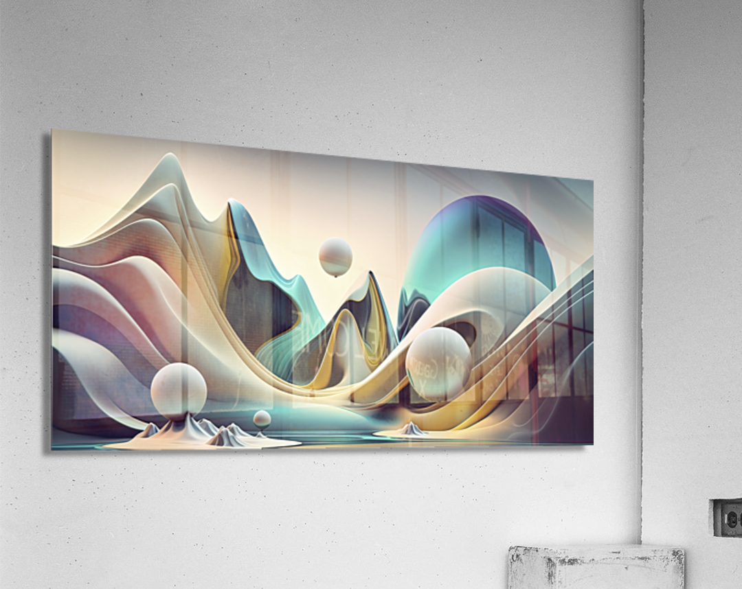 3d fantasy land Acrylic Print