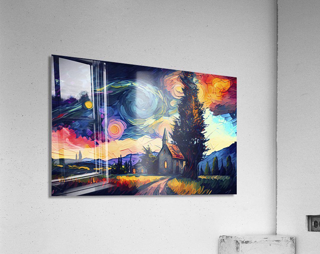 old country church Acrylic Print