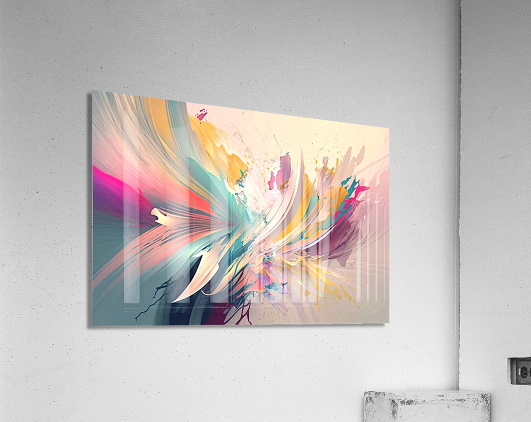 pastel abstract brushes Acrylic Print