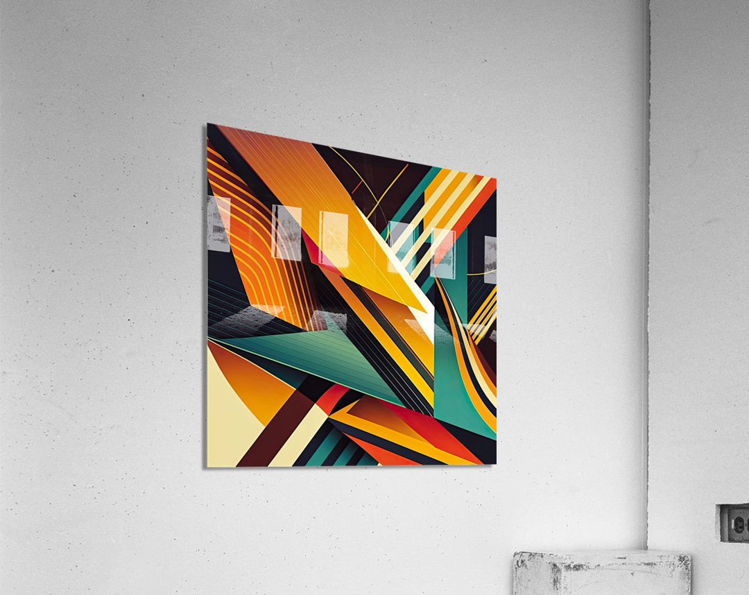 lines colors art Acrylic Print
