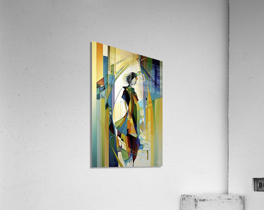 brush strokes in the shape of a woman Acrylic Print