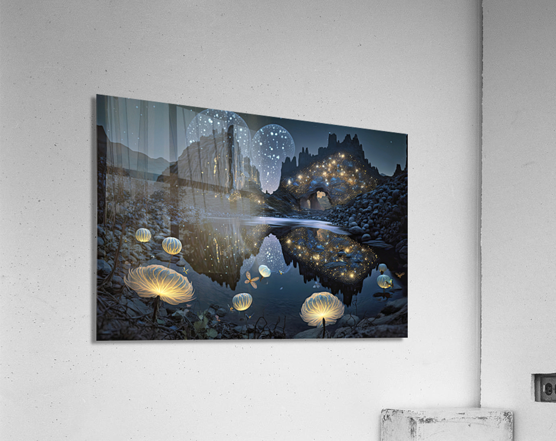 wonder lights at night Acrylic Print