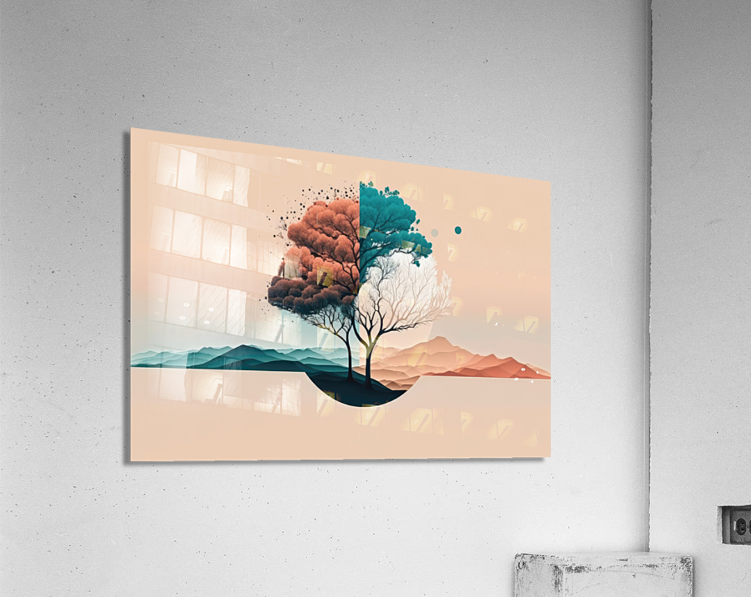 two colors in winter Acrylic Print