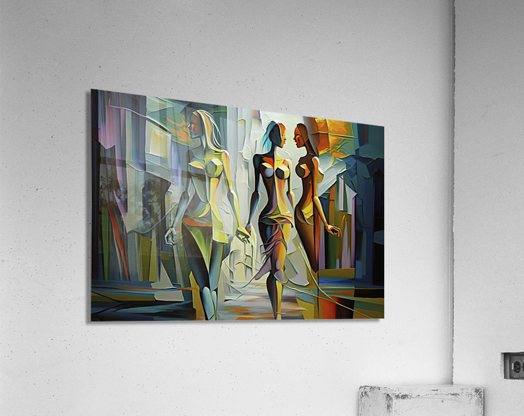 three models walking Acrylic Print