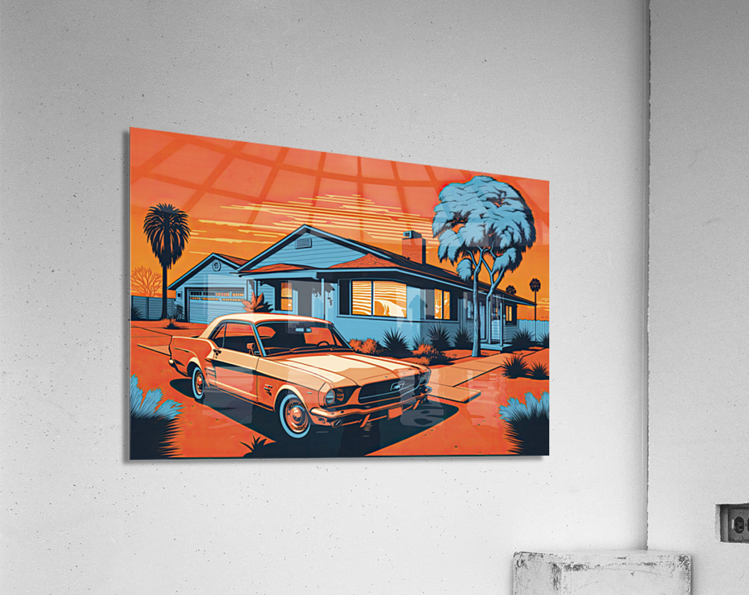 Old house mustang Acrylic Print