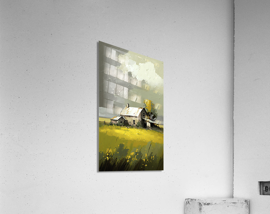 the yellow field Acrylic Print