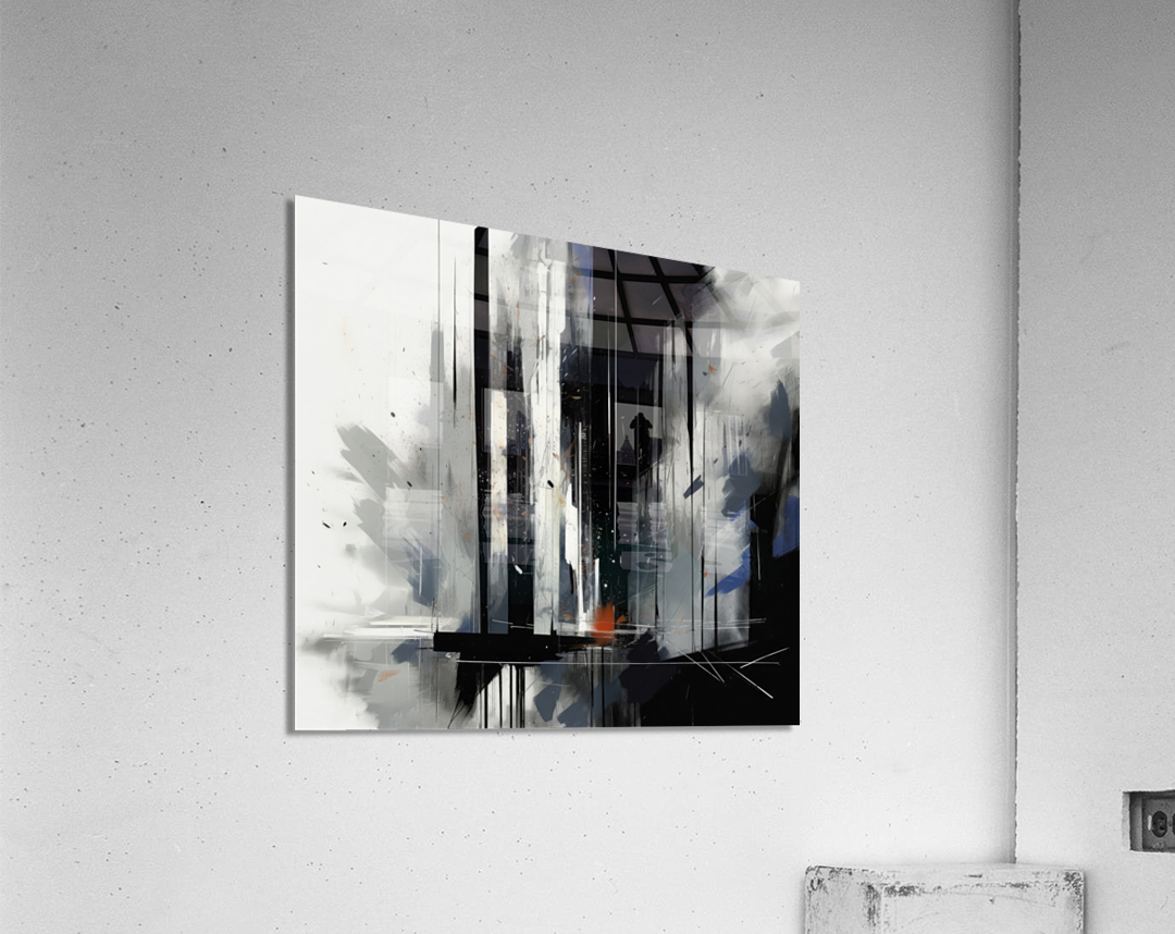 abstract black and white Acrylic Print