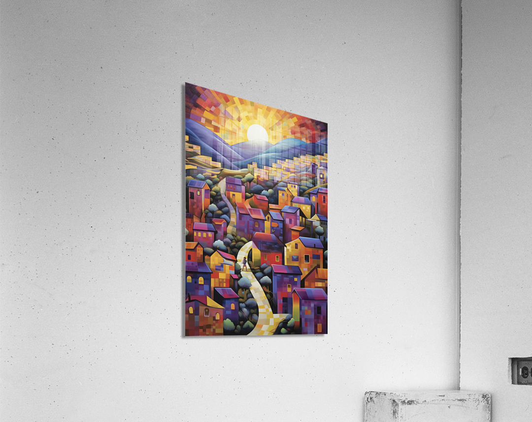 houses on the hill Acrylic Print