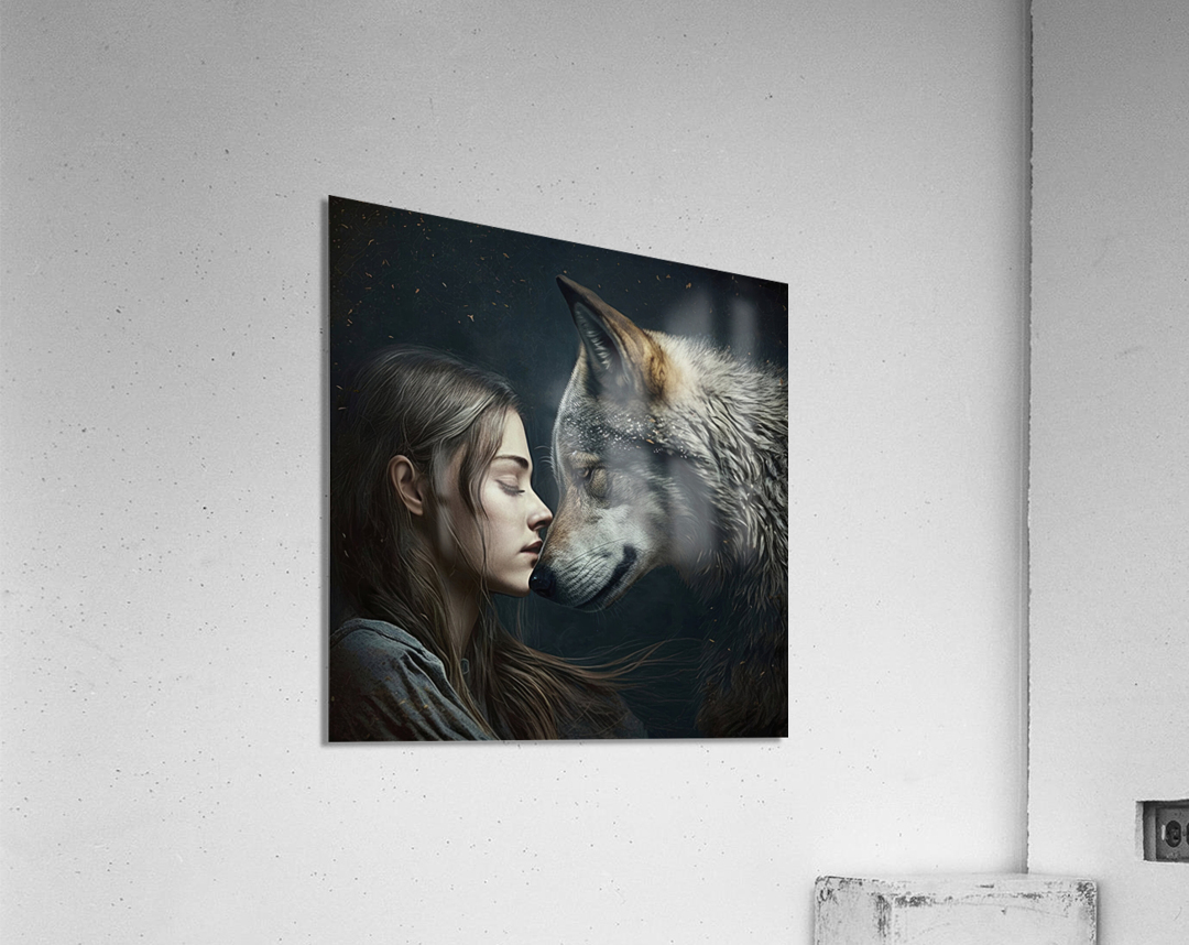 the little hood wolf Acrylic Print