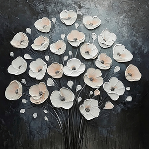 Bunch of flowers on Black