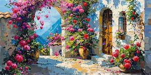 Italy flowered street