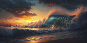 aggressive transparent waves