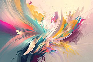 pastel abstract brushes