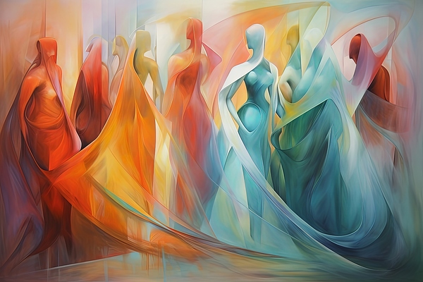 figures in colors Print