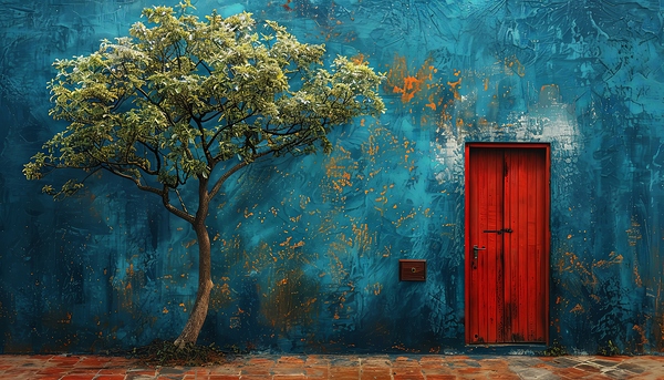 Red Door Print