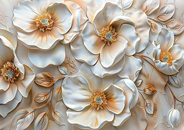 White flowers 2 Print