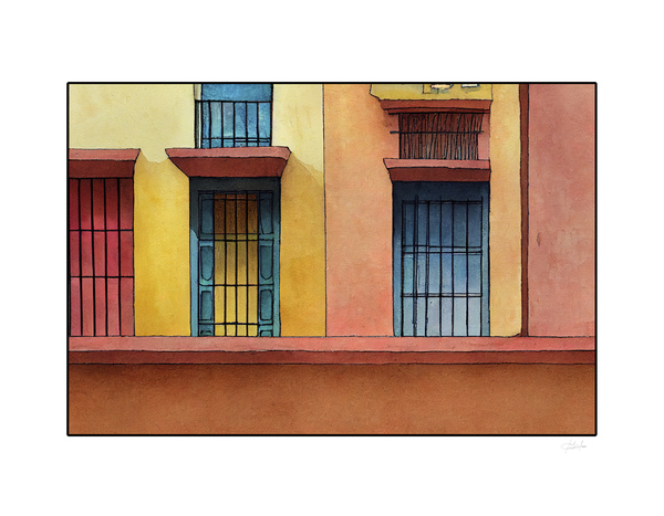 colored windows Print
